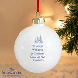 The Snowman & The Snowdog - Personalised Christmas Bauble - Personalised Memento Company - Junior Bambinos