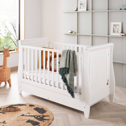 Stella Drop Side Cot Bed - White