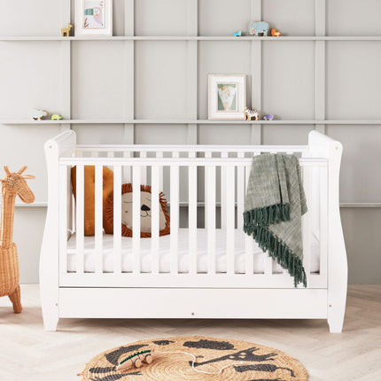 Stella Drop Side Cot Bed - White