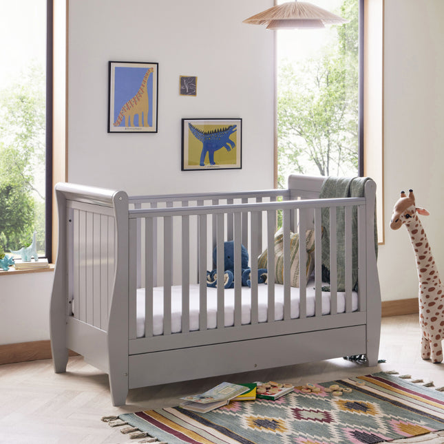 Stella Drop Side Cot Bed - Grey