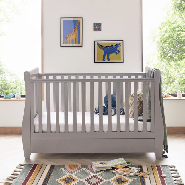 Stella Drop Side Cot Bed - Grey