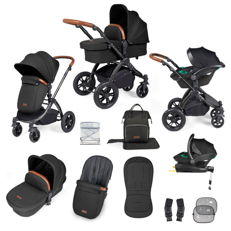 Stomp Luxe - All in one i-Size Travel System - Midnight with Black Chassis