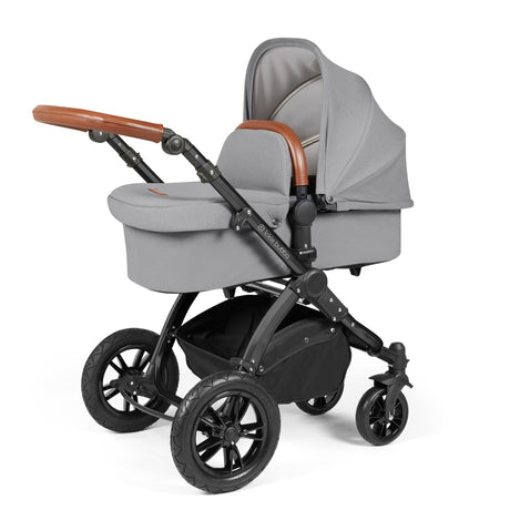 Stomp Luxe - All in one i-Size Travel System - Pearl Grey with Black Chassis