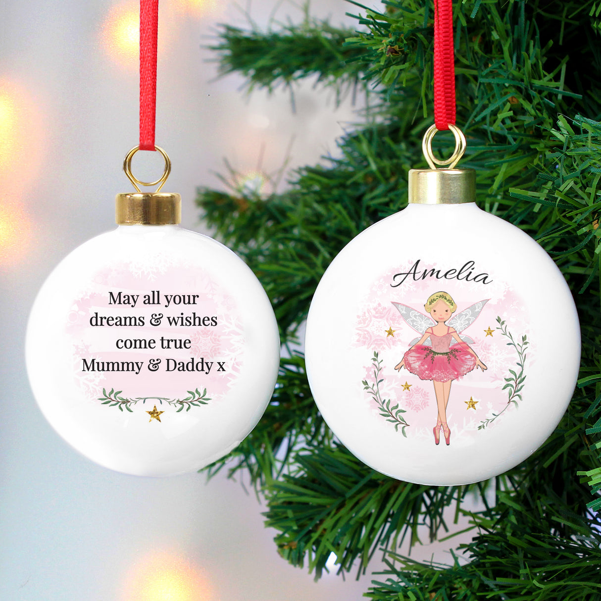 Nutcracker - Personalised Sugar Plum Fairy Bauble - Personalised Memento Company - Junior Bambinos