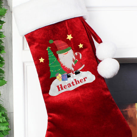 Tartan Santa - Personalised Christmas Stocking - Personalised Memento Company - Junior Bambinos