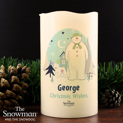 The Snowman and The Snowdog - Personalised LED Nightlight Candle - Personalised Memento Company - Junior Bambinos