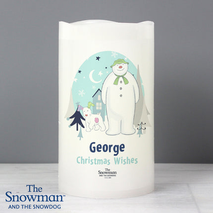 The Snowman and The Snowdog - Personalised LED Nightlight Candle - Personalised Memento Company - Junior Bambinos