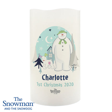 The Snowman and The Snowdog - Personalised LED Nightlight Candle - Personalised Memento Company - Junior Bambinos