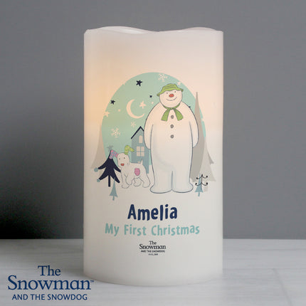 The Snowman and The Snowdog - Personalised LED Nightlight Candle - Personalised Memento Company - Junior Bambinos