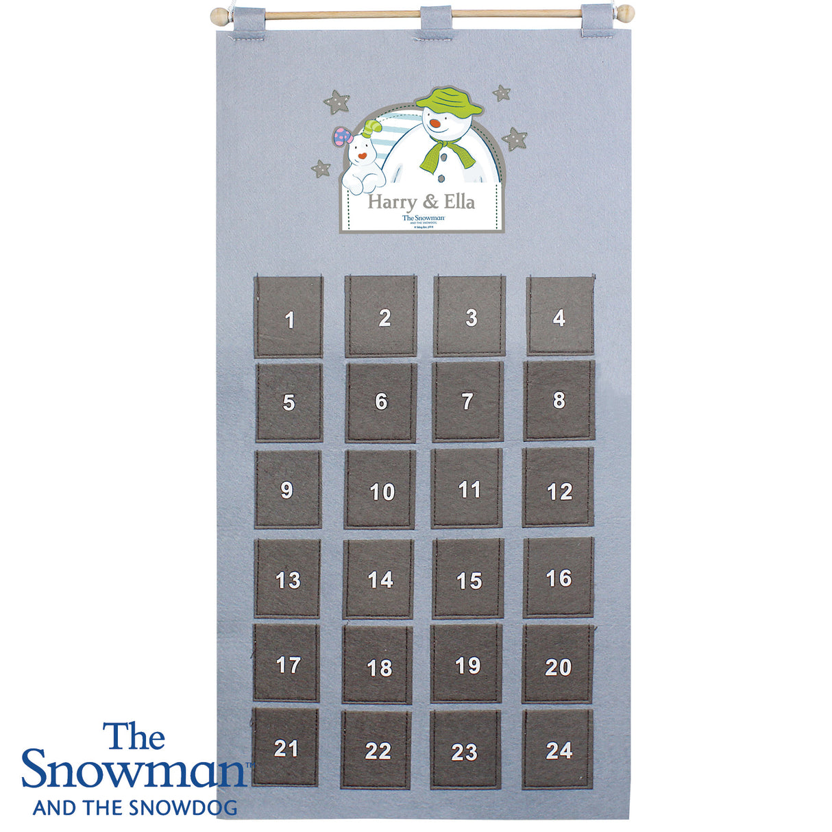The Snowman & The Snowdog - Personalised Felt Advent Calendar - Personalised Memento Company - Junior Bambinos