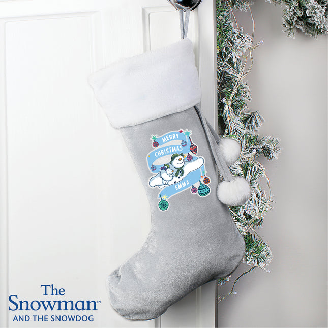 The Snowman & The Snowdog Luxury Personalised Christmas Stocking - Personalised Memento Company - Junior Bambinos
