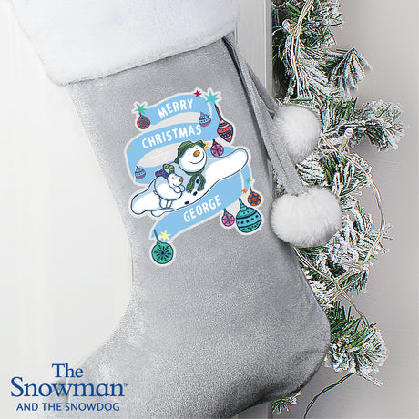 The Snowman & The Snowdog Luxury Personalised Christmas Stocking - Personalised Memento Company - Junior Bambinos