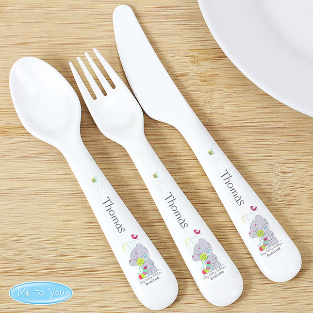 Tiny Tatty Cuddle Bug - Personalised 3 Piece Cutlery Set - Personalised Memento Company - Junior Bambinos