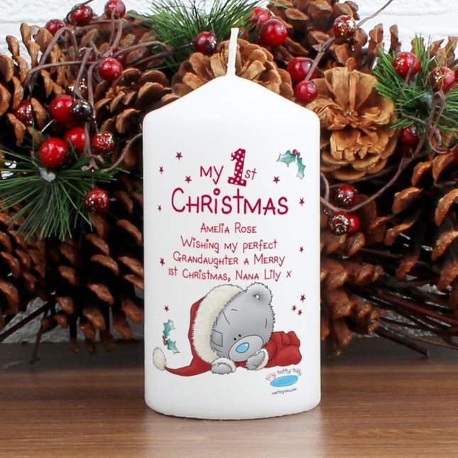 Tiny Tatty - Personalised My 1st Christmas Candle - Personalised Memento Company - Junior Bambinos