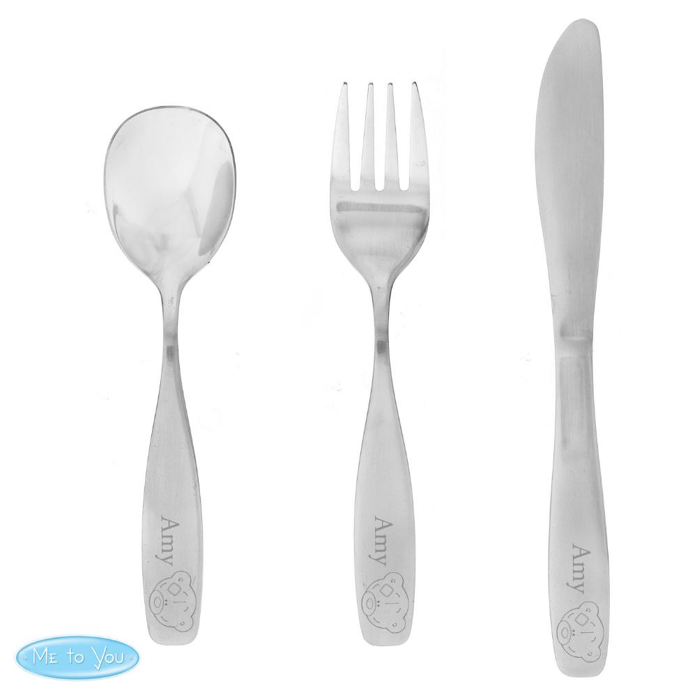 Tiny Tatty - Personalised 3 Piece Cutlery Set - Personalised Memento Company - Junior Bambinos