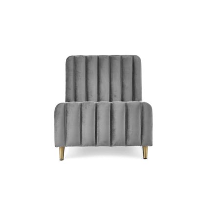 Gatsby Velvet Toddler Bed - Grey