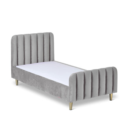Gatsby Velvet Toddler Bed - Grey