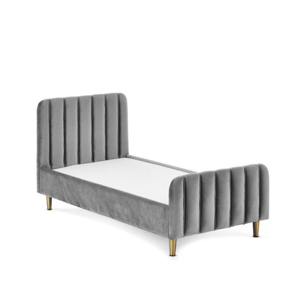 Gatsby Velvet Toddler Bed - Grey