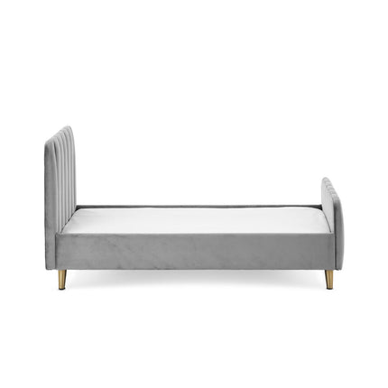 Gatsby Velvet Toddler Bed - Grey