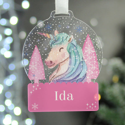Unicorn - Acrylic Bauble - Personalised