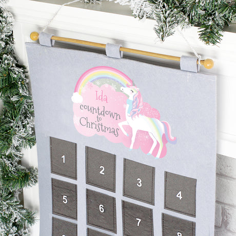 Unicorn Felt Advent Calendar - Personalised - Personalised Memento Company - Junior Bambinos