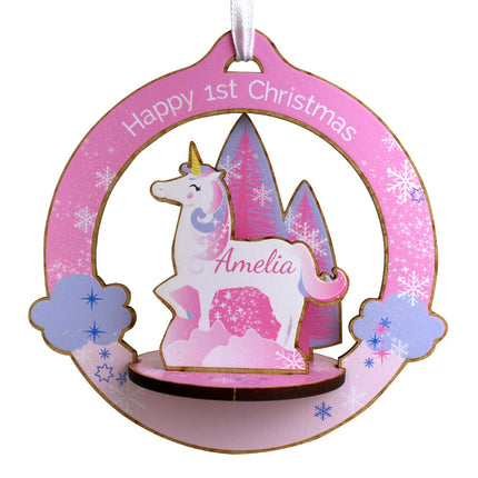 Create your own Unicorn Bauble - Personalised Memento Company - Junior Bambinos