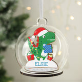 Dinosaur Glass Bauble - Personalised Memento Company - Junior Bambinos